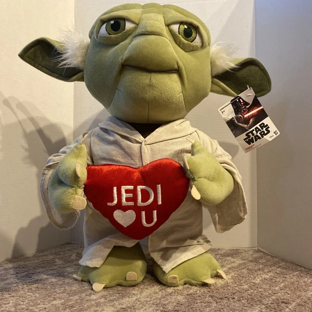 Yoda Plush Star Wars Jedi Love You 20" Jumbo Valentine Greeter Doll NEW NWT