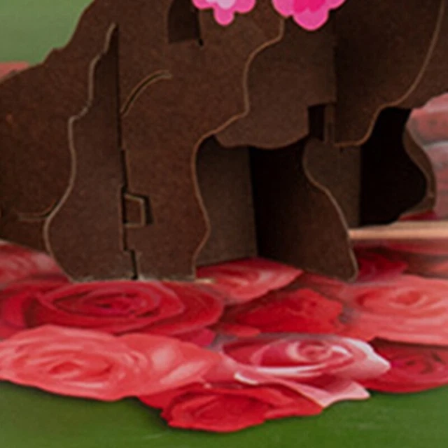 Biglietto Pop-Up 3D Per 50° Anniversario Matrimonio - Design Oro Elegante Con Ghirlanda, Regalo Speciale Per Nonni - Foto 2