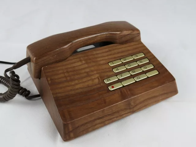 Original 1970's Gfeller Trub Solid Wood Telephone (Rosewood)
