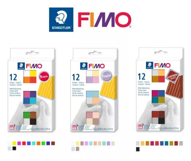 FIMO MODELLIERMASSE - 12 à 25 g - 300g -  FARBEN AUSWAHL - STAEDTLER # NEU OVP