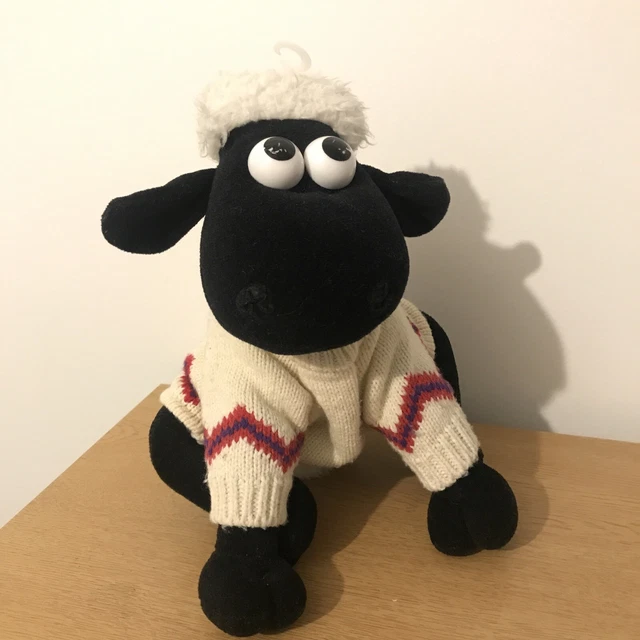 VINTAGE WALLACE AND Gromit Shaun The Sheep In Woolly Jumper 9.5” Soft