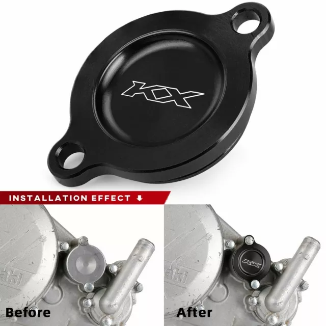 CNC Engine Oil Filter Cover Cap For KAWASAKI KX450 KX450X KX450F KX450SR Black