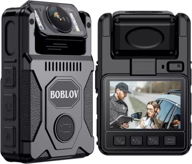 BOBLOV M7 128GB GPS Body Camera with Audio 180 Degrees Rotatable Lens for Police