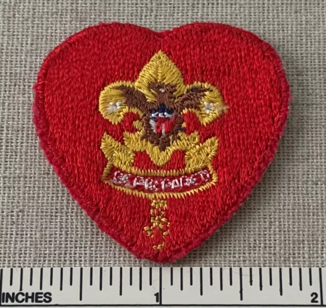 Vintage 1960s LIFE SCOUT Boy Scouts Uniform Badge PATCH Rank Sash BSA Red Heart