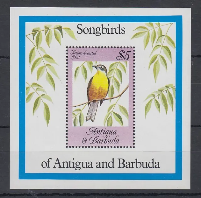 Antigua und Barbuda Mi.-Nr. Block 81 postfrisch ** / MNH Singvögel