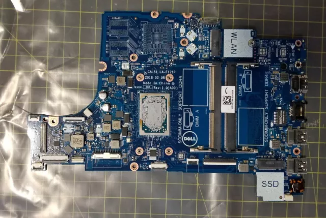 Dell Inspiron 3585 AMD Ryzen 3 2200U 2.5GHz Motherboard LA-F121P 525HD 0525HD