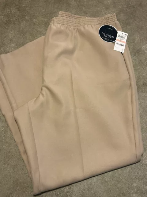 NWT Karen Scott Woman Pants Elastic Waist Comfort Waist Khaki “Hammock” Size 2X
