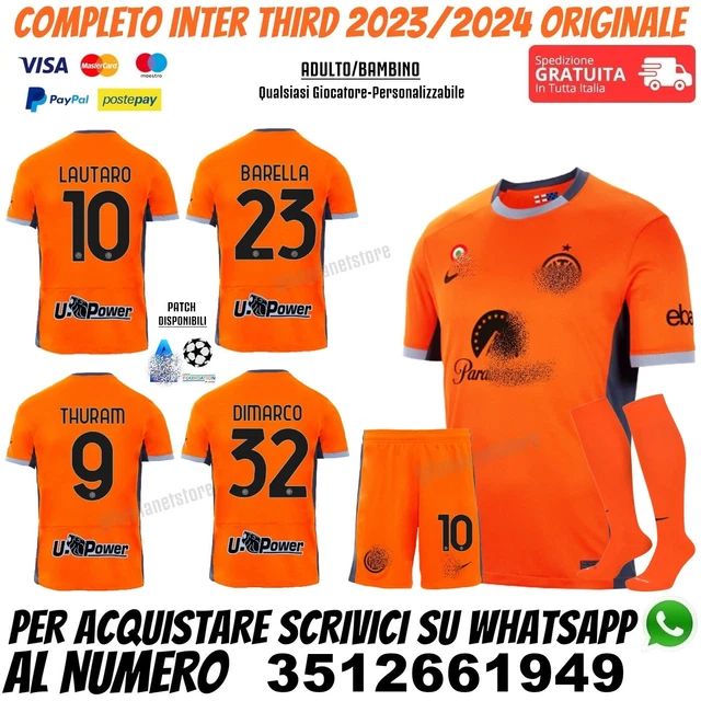 TERZA MAGLIA Inter 2023 2024 Lautaro Martinez Thuram