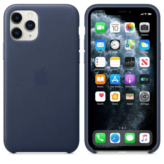 Genuino Apple IPHONE 11 Pro Funda de Piel / Cubierta - Azul Medianoche - Nuevo