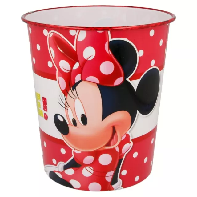 Minnie Maus Kinder Papierkorb Mülleimer Kunststoff Abfalleimer Eimer Minny Mouse