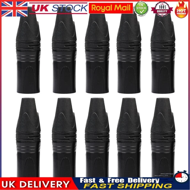 10pcs DIY Microphone XLR 3Pin Male Plug Connector Cable Solder Plug MIC Adapter