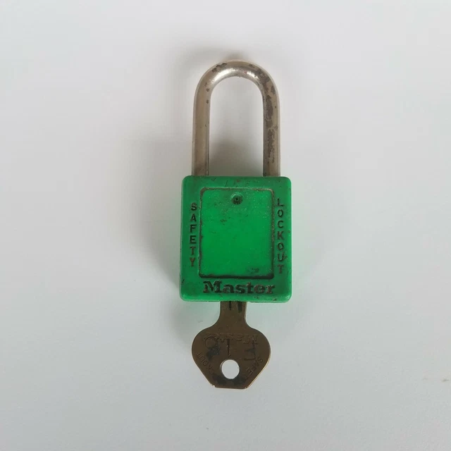 Master Lock Green Safety Padlock Lockout Tagout key lock G
