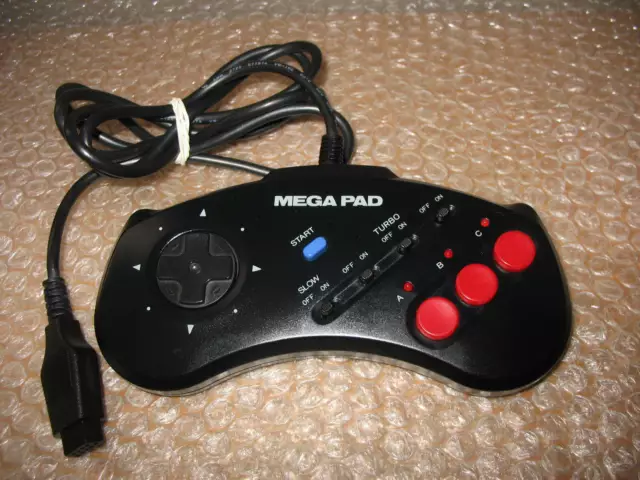 Joypad Controller Mega Pad Ascii Turbo Sega Megadrive Jap Import!