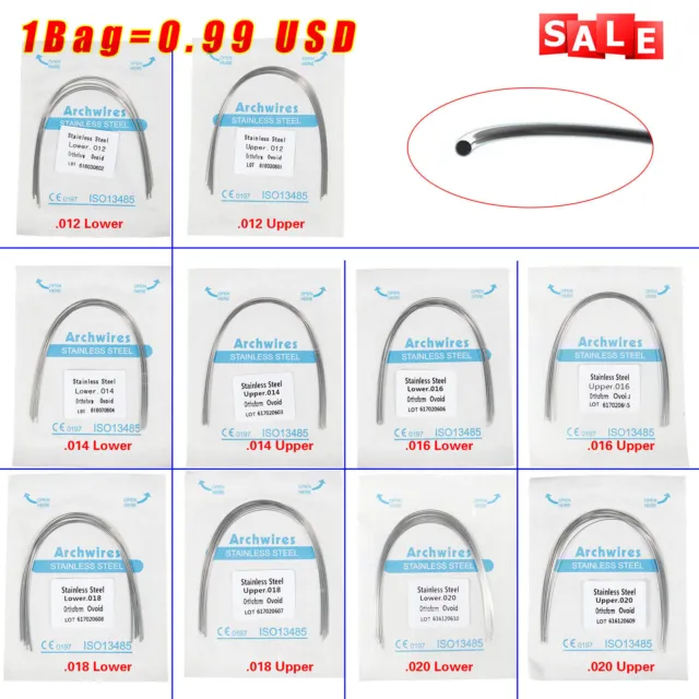 Dental Orthodontic Arch Wire Stainless Steel Round Use For Brackets Braces