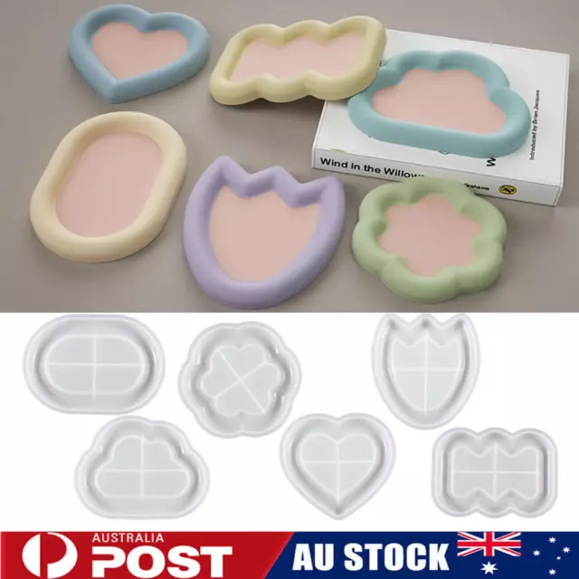 Round Flower Dish Storage Tray Silicone Mold DIY Jewelry Display Plate Mold