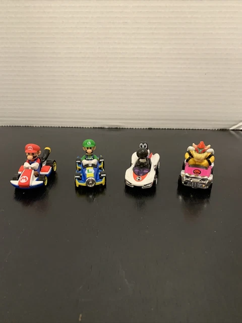 Lot Figurines Yujin Mario Kart 2005 - Mario, Peach, Bowser, Luigi - Gashapon
