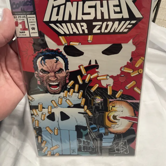 The Punisher War Zone Signed by John Romita Issue 1 Marvel Comic Book