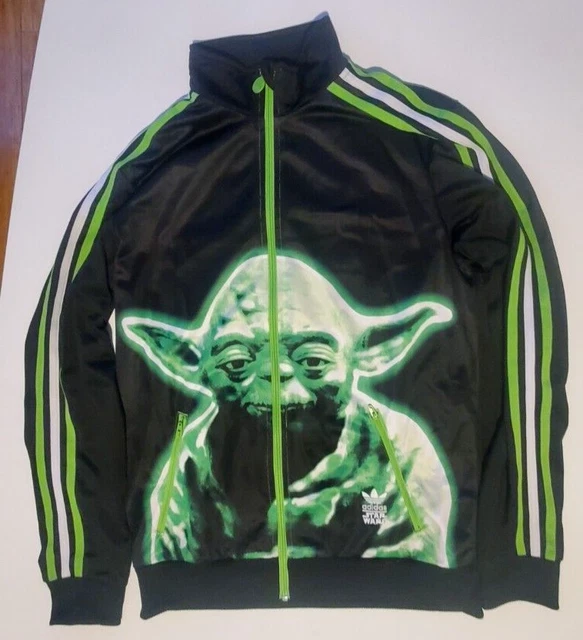 Adidas Star Wars YODA Black Green Trefoil Track Jacket Youth 15/16 XL