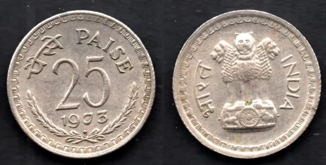 Inde   25 Paise 1973