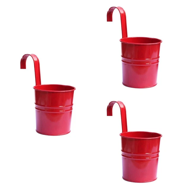 3x Eimer Blumentöpfe Hängen Eimer Wand Hängen Eimer Innen Hängen Pflanzen