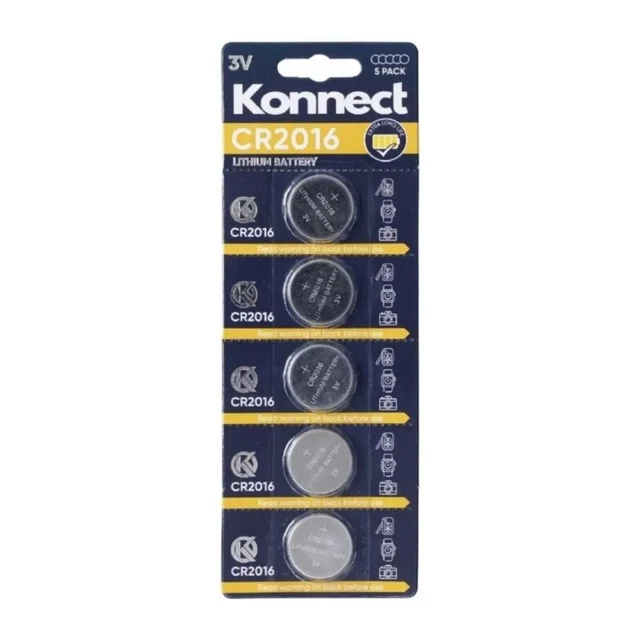 KONNECT CR2016 EXTRA Long Life Lithium Button Batteries 3V Watch