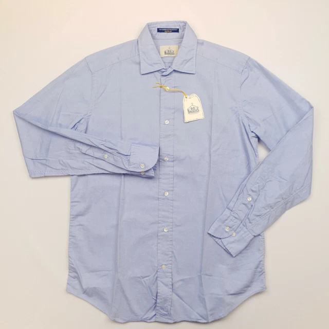 BD Baggies Mens Shirt SMALL Blue Regular No Pattern Cotton  RRP £95