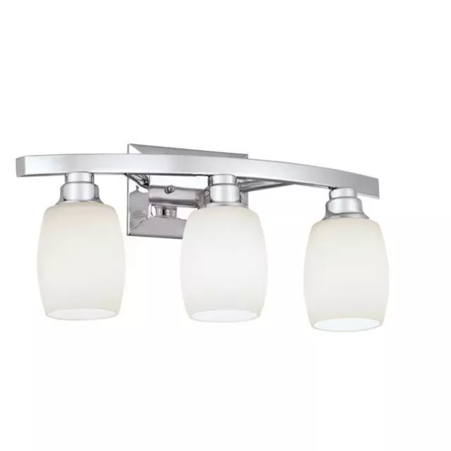 Allen + Roth 21" 3-Light Chrome Modern Contemporary Vanity Bathroom Light