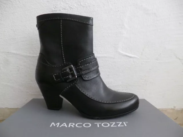 Marco Tozzi Bottes Bottines Bottes Chaussures Cuir Noir 25389