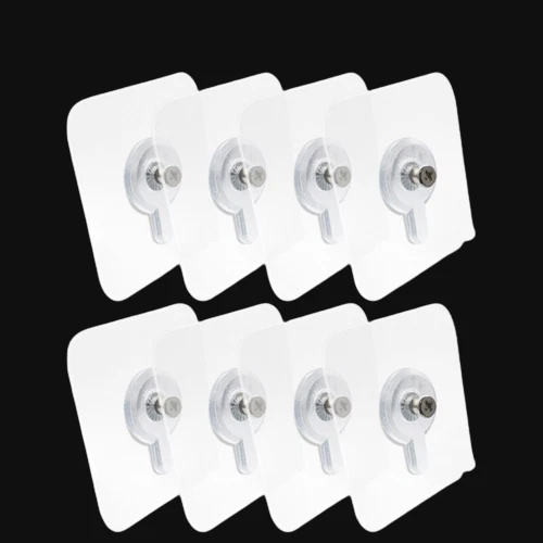 8Pcs Seamless Self Adhesive Hanging Nail Screw Stickers Punch Art Wall Hook Tool