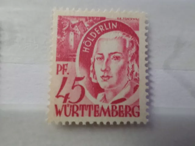 ALLEMAGNE, WURTEMBERG, OCCUPATION, 1947/48, timbre n° 9 neuf**, MNH