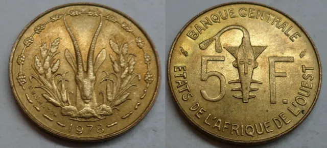 Westafrikanische Staaten 5 Francs 1978 ## Kof2-9J