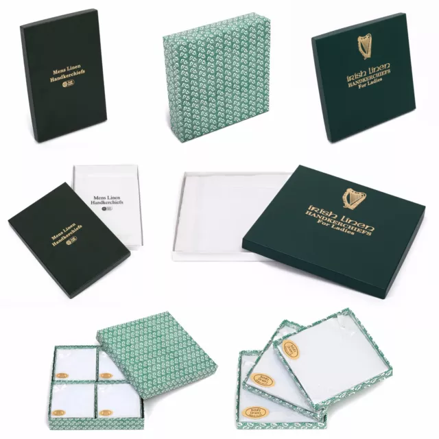 Ladies/Mens Irish Linen Handkerchiefs Various Packs Hankies Hanky Handkerchief