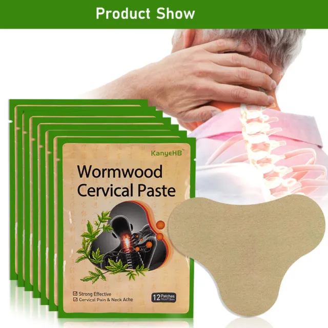 12Pcs Wormwood Moxibustion Plaster Adults Shoulder Pain Relief Patch H-wa