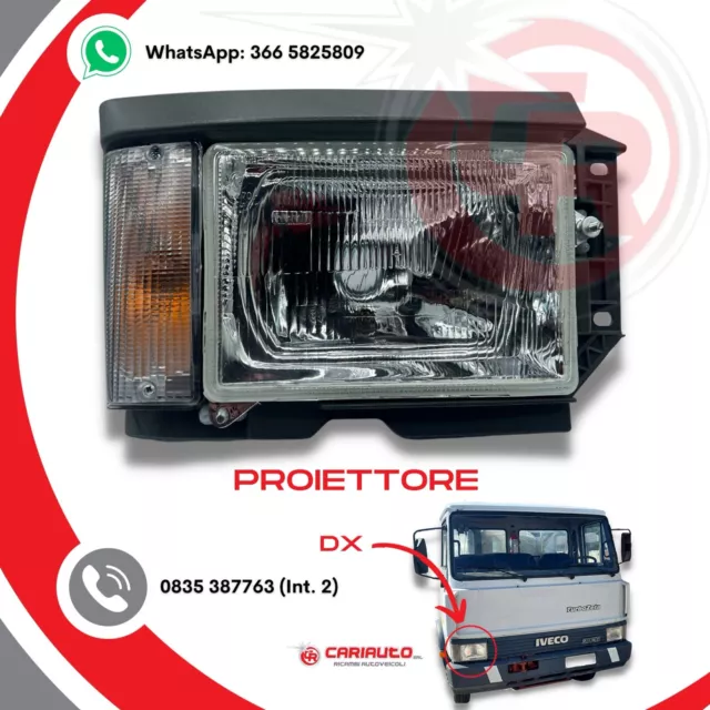 Proiettore Faro Anteriore Destro Iveco Gamma Z , Turbo Z 50.9/12 - 65/9