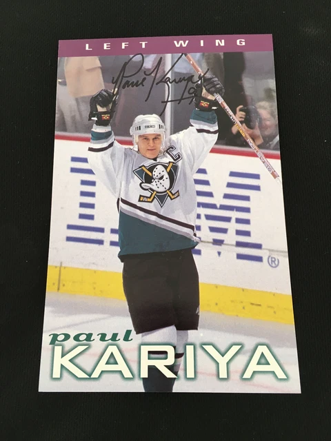 Lot Detail - 1996-99 Paul Kariya Anaheim Mighty Ducks Team-Issed  Autographed Jersey (JSA • Heffner LOA)