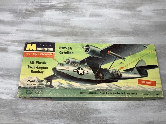 VINTAGE AIRPLANE MODEL Box MONOGRAM PBY-5A CATALINA FROM 1955 (BOX ONLY ...