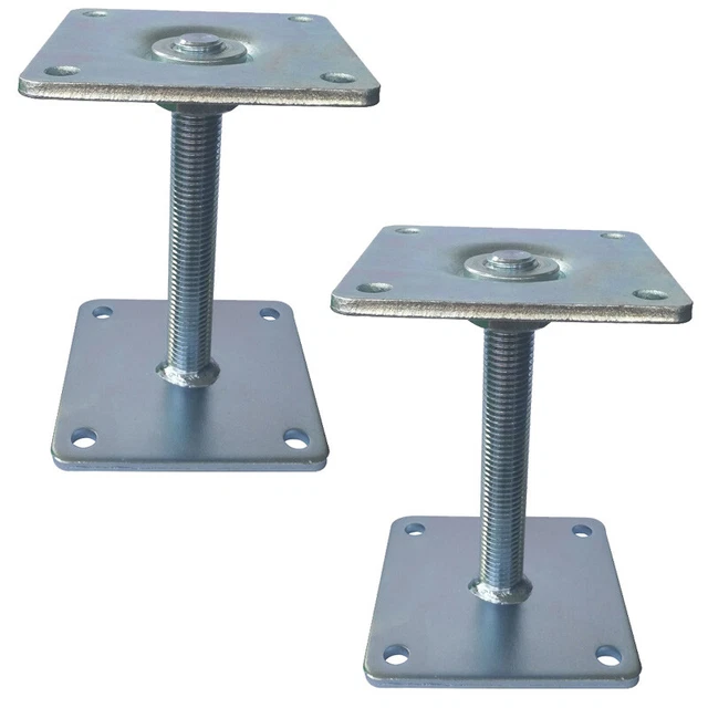 FEINZ Pfostenträger 110x80 Mm Höhenverstellbar 90-160mm - Stabile Pfostenschuhe Für Terrassen, Zäune & Carports