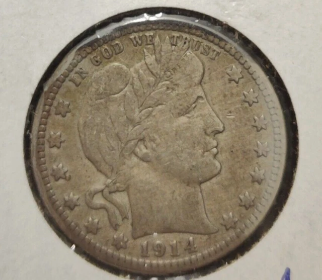 1914 D- Barber Quarter Dollar