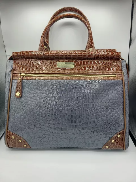 Samantha Brown Croco-Embossed Dowel Bag