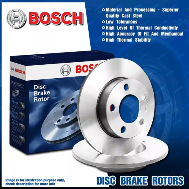 Pair Rear Bosch Disc Brake Rotors for Holden Caprice Statesman WH WK WL RWD AT