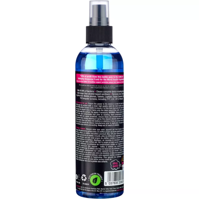 Muc Off Antibacterial Tech Care SCREEN Cleaner PC TV LED Phone Cleaning Spray 3