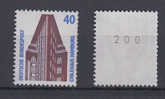 Bund 1379 RM mit gerader Nummer SWK 40 Pf postfrisch