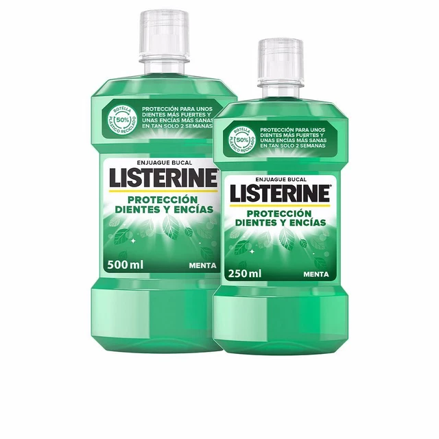 Higiene Listerine unisex DIENTES & ENCÍAS ENJUAGUE BUCAL lote 500 ml + 250 ml
