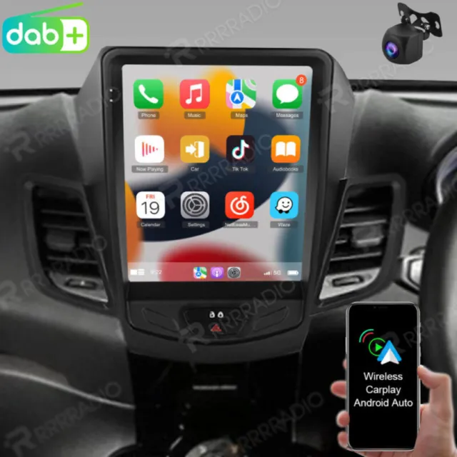 Mit DAB+ Autoradio Für Ford Fiesta 2009-2016 9.7" Android 12.0 Carplay GPS Navi
