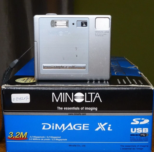 ⭐ Retro KONICA MINOLTA Dimage Xi *New Battery* Boxed, Digital Camera, Silver ⭐