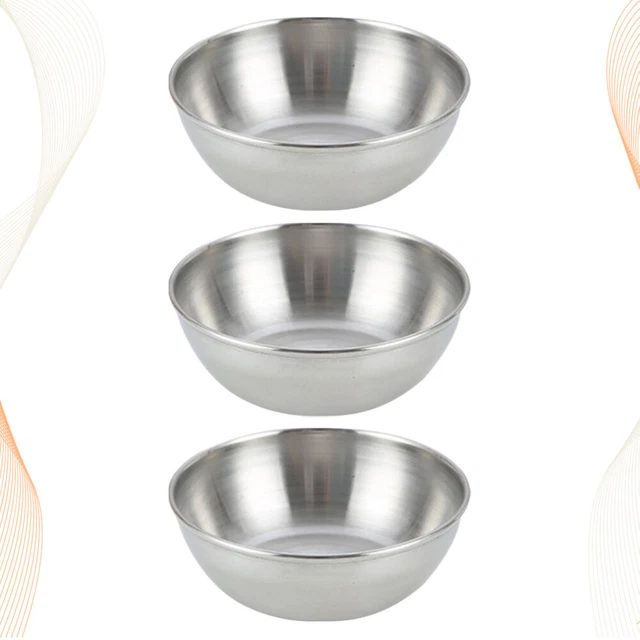 Set 3 Piatti Piani In Acciaio Inox - 14, 20 E 23 Cm Per Campeggio E Casa - Foto 11