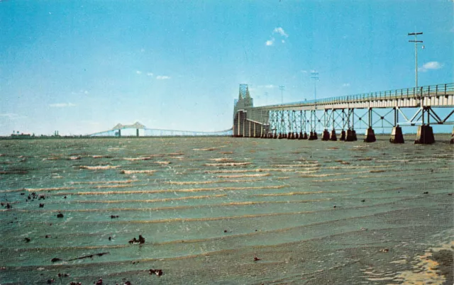 Charleston SC South Carolina Cooper River Bridge Drum Island Vtg Postcard A3