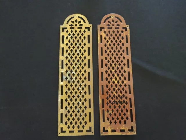 Art Deco Touch Door Plates Finger Hardware Backplates Salvage Vintage Antique..