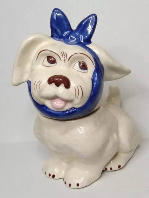 Vintage 1950s Pottery Toothache Dog Cookie Jar Made In USA