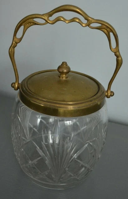 Christofle - pot de moutarde - Cristal, Métal argenté